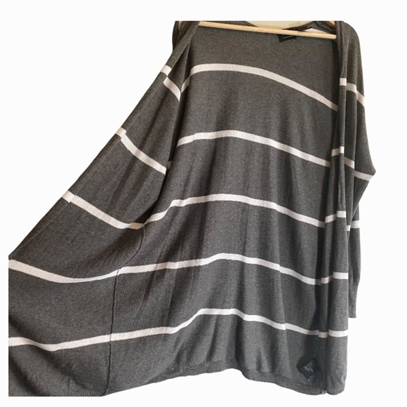 Press Sz.S striped modal cardigan Lagenlook cottagecore cozycore chic timeless - Picture 4 of 10